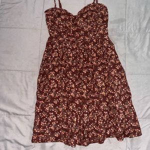 Floral Burgundy Dress